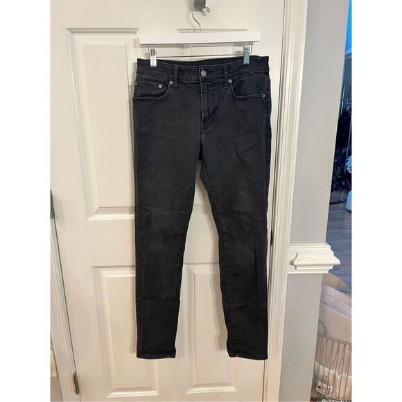 Zara Denim Black Button Fly Wide Leg Jeans sz 8 EUC - Picture 7 of 8